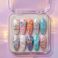 Karol G Handmade Press On Nails | Reusable 3D Nail Set