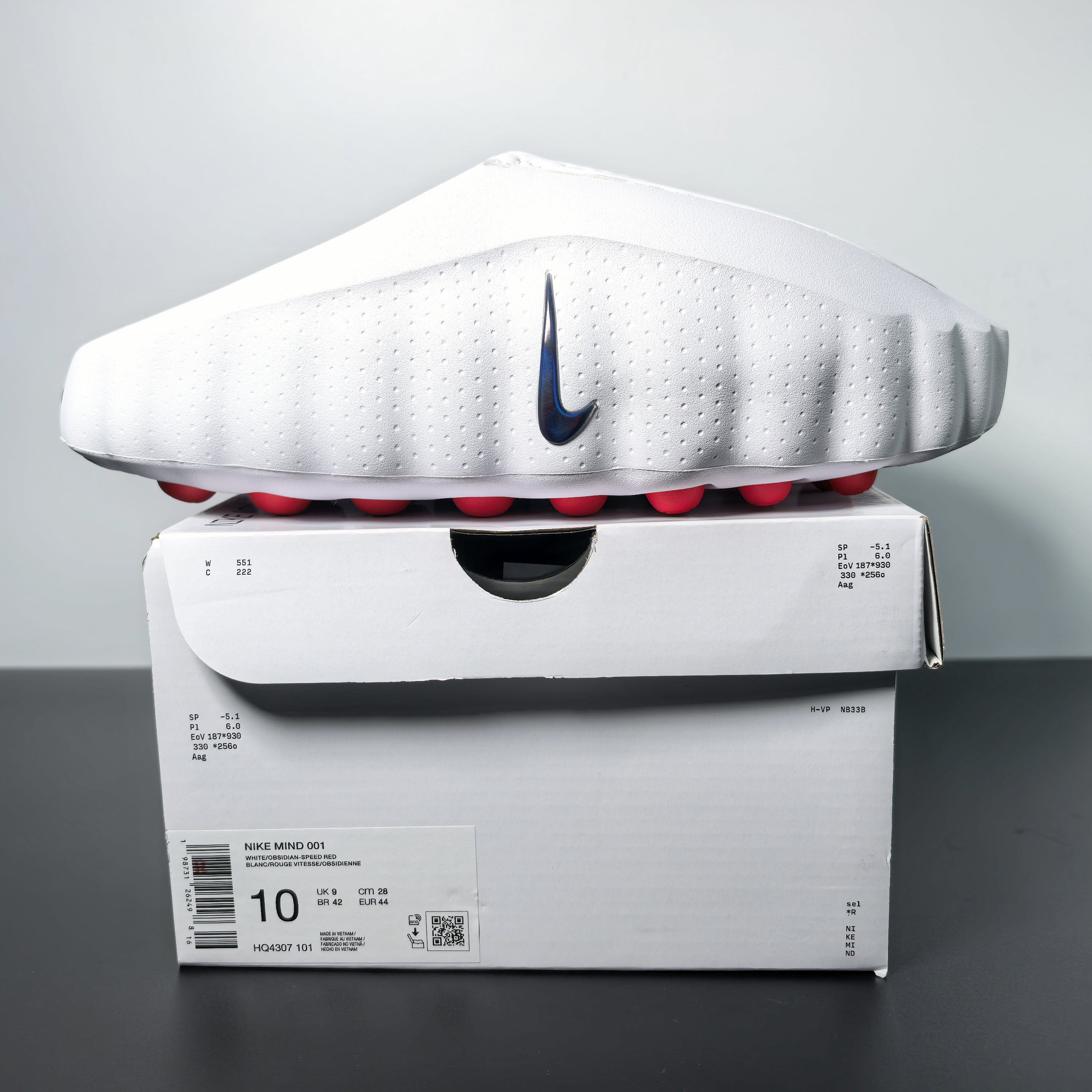 Nike Mind 001 Slide "White Speed Red"