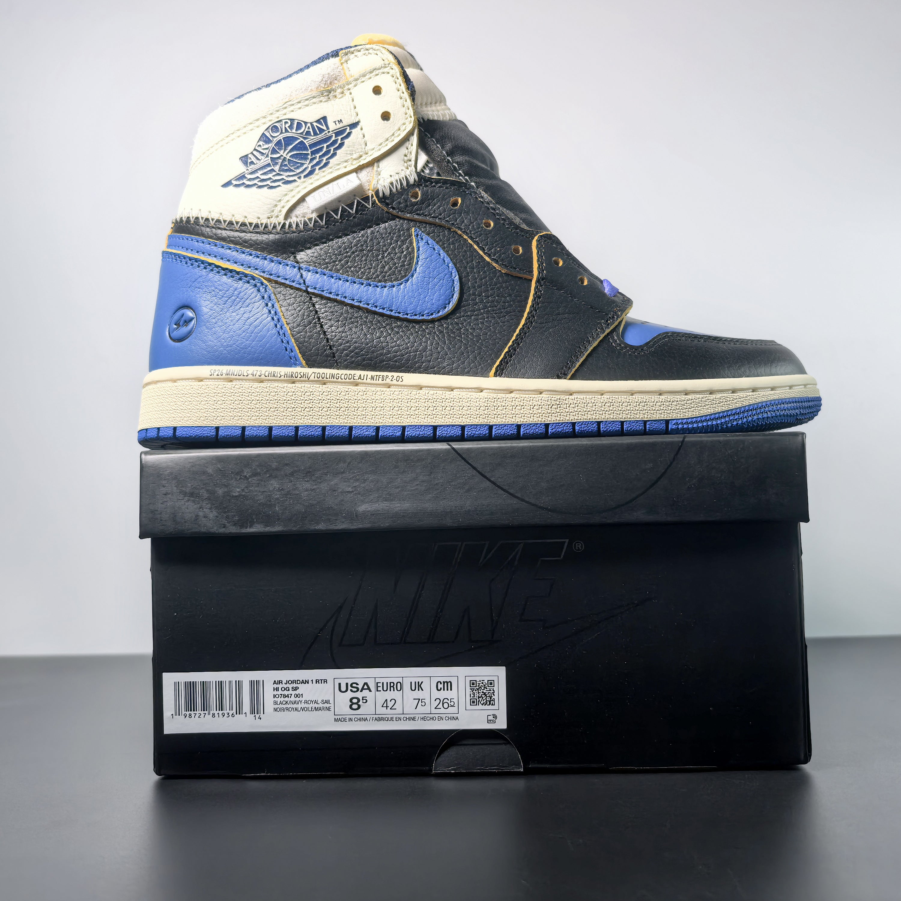 Fragment Design x Union LA x Air Jordan 1 High OG "Sport Royal"