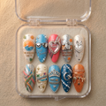 Bad Bunny Handmade Press On Nails | Reusable 3D Nail Set